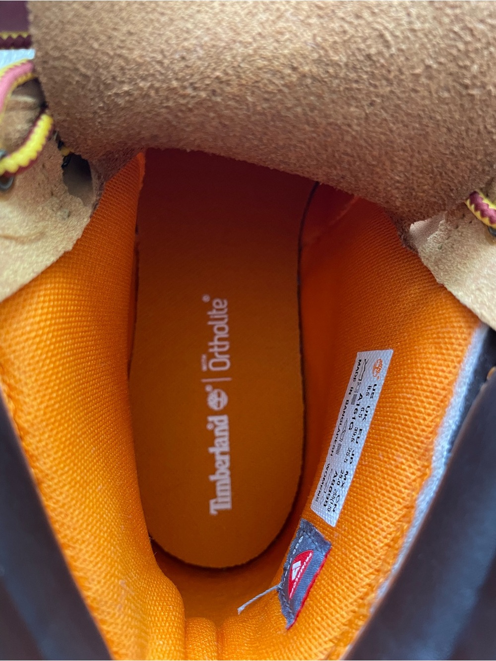 Timberland Wheat/Tan Nubuck Lace-Up Boot with Black Collar - Picture 9 of 11